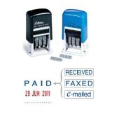 Shiny S303 Rubber Date Stamp (PAID) - Black Ink S-303